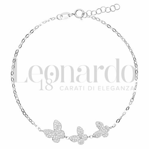 Modello Elementi in linea con Resina e zirconi in Oro Bianco da 1,4gr.