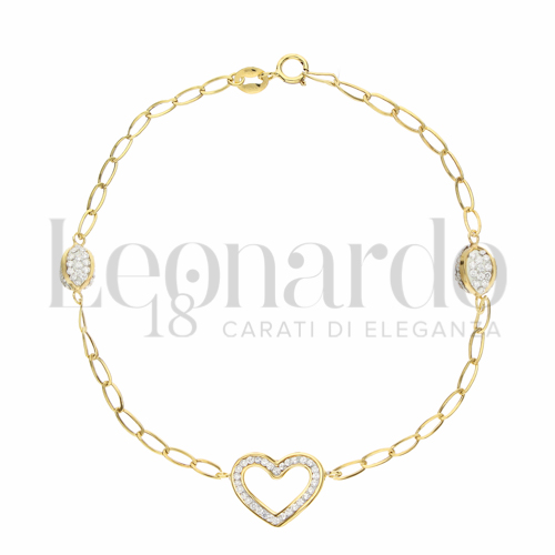 Modello Elementi in linea con Resina e zirconi in Oro Giallo da 1,9gr.
