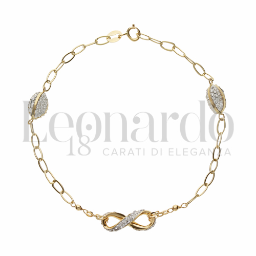 Modello Elementi in linea con Resina e zirconi in Oro Giallo da 1,6gr.