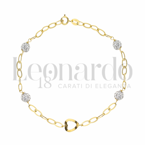 Modello Elementi in linea con Resina e zirconi in Oro Giallo da 1,5gr.