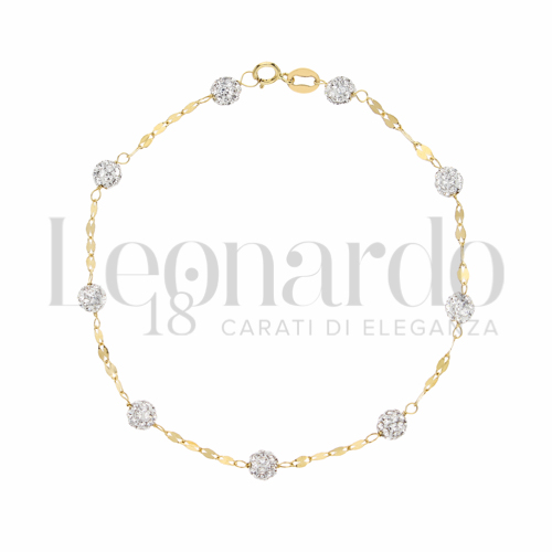 Modello Elementi in linea con Resina e zirconi in Oro Giallo da 1,4gr.
