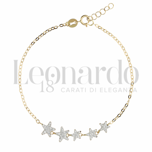 Modello o elemento Elemento in linea con Resina e zirconi in Oro Giallo da 1,2gr.