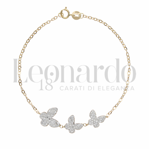 Modello Elementi in linea con Resina e zirconi in Oro Giallo da 1,4gr.