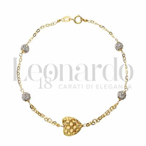 Modello Elementi in linea con Resina e zirconi in Oro Giallo da 1,4gr.