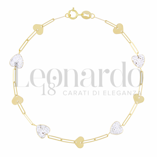 Modello o elemento Elemento in linea con Resina e zirconi in Oro Giallo da 1,3gr.