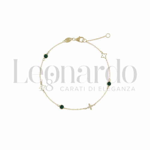 con Malachite in Oro Giallo da 1,2gr.