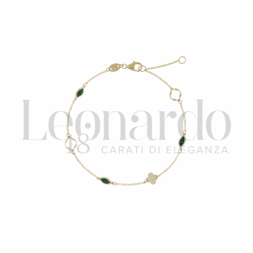 con Malachite in Oro Giallo da 1,3gr.