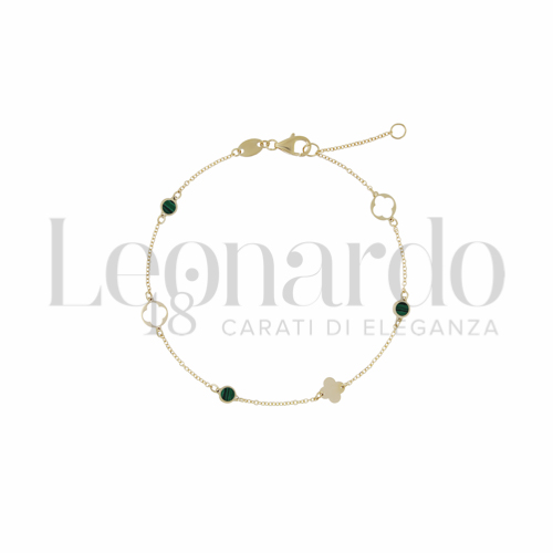 con Malachite in Oro Giallo da 1,2gr.
