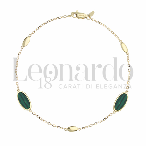 con Malachite in Oro Giallo da 3gr.