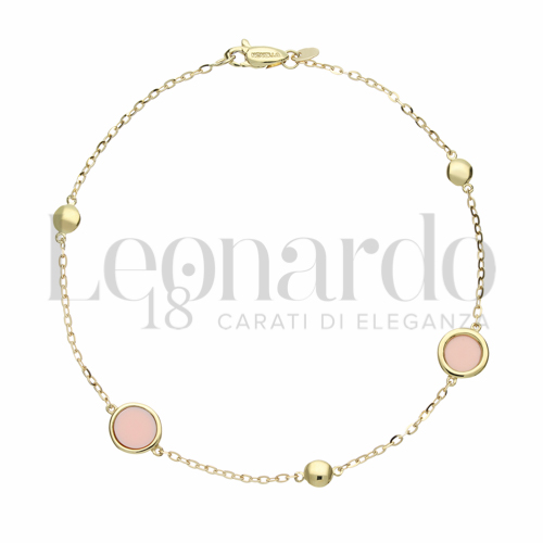 con Pasta di Corallo Rosa in Oro Giallo da 2,8gr.