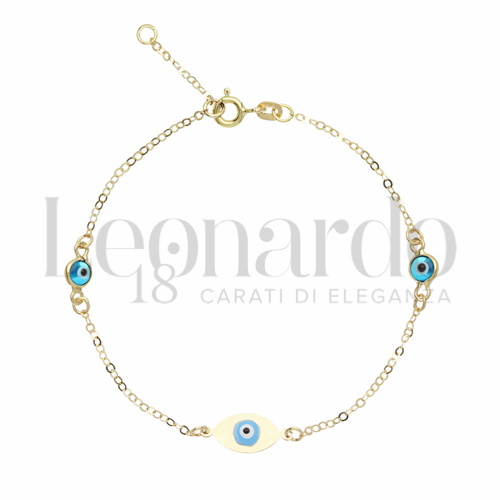 Modello o elemento Elemento in linea con Pietra sintetica e smalto in Oro Giallo da 1,5gr.