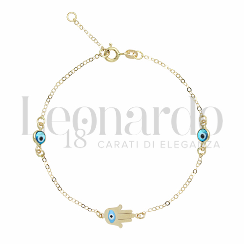 Modello o elemento Elemento in linea con Pietra sintetica e smalto in Oro Giallo da 1,5gr.