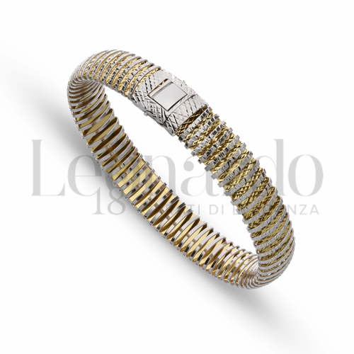 Modello o spessore Fascia Larga in Oro Bianco e Oro Giallo da 23,3gr.