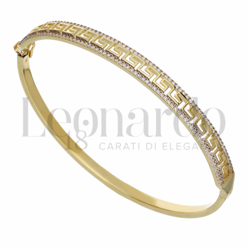 con Zircone bianco in Oro Giallo e Oro Bianco da 8,5gr.