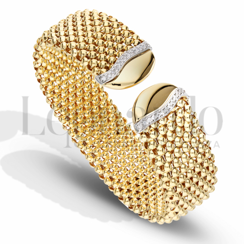 con Zircone bianco in Oro Giallo e Oro Bianco da 31,8gr.