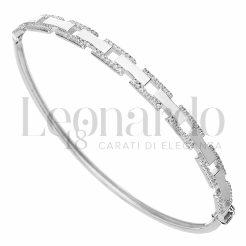 con Zircone bianco in Oro Bianco da 8,1gr.