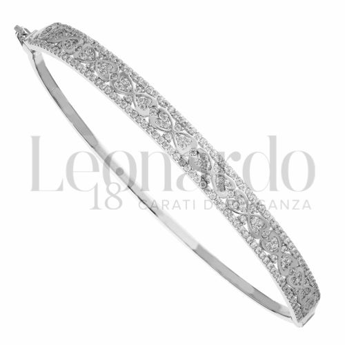 con Zircone bianco in Oro Bianco da 6,3gr.