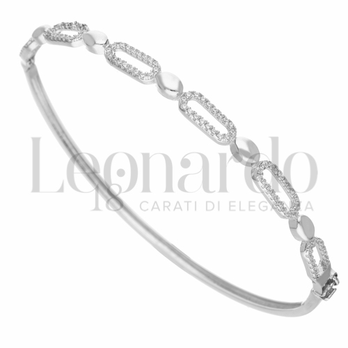 con Zircone bianco in Oro Bianco da 6,2gr.