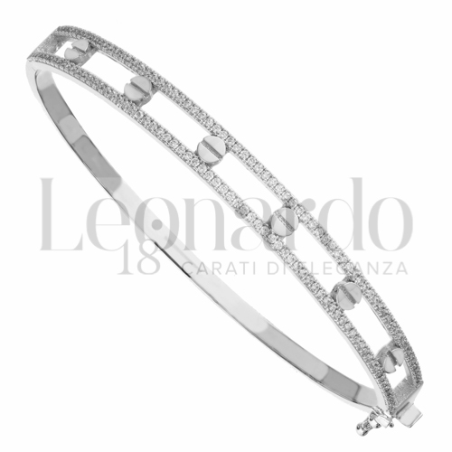 con Zircone bianco in Oro Bianco da 8,2gr.