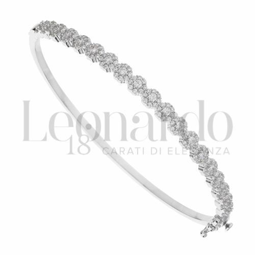 con Zircone bianco in Oro Bianco da 7gr.