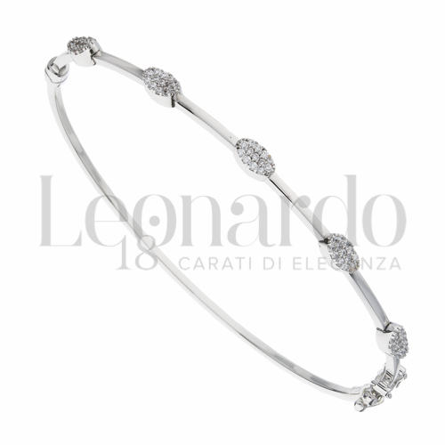 con Zircone bianco in Oro Bianco da 5,6gr.