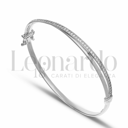 con Zircone bianco in Oro Bianco da 6,1gr.