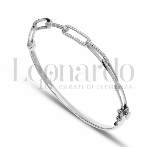 con Zircone bianco in Oro Bianco da 8,1gr.