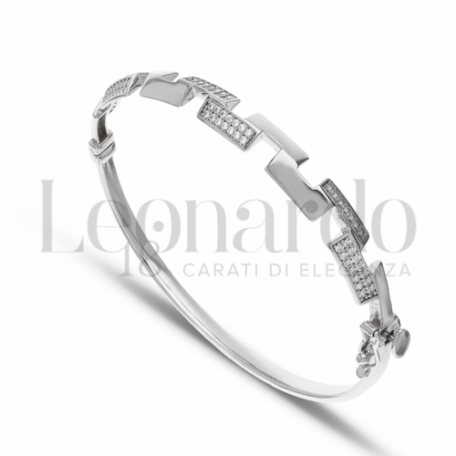 con Zircone bianco in Oro Bianco da 8,3gr.