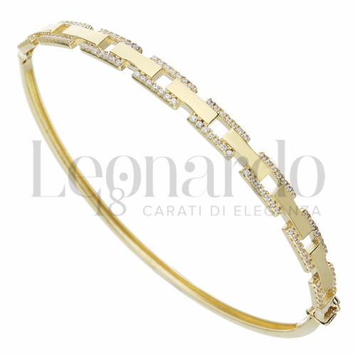 con Zircone bianco in Oro Giallo da 8,1gr.