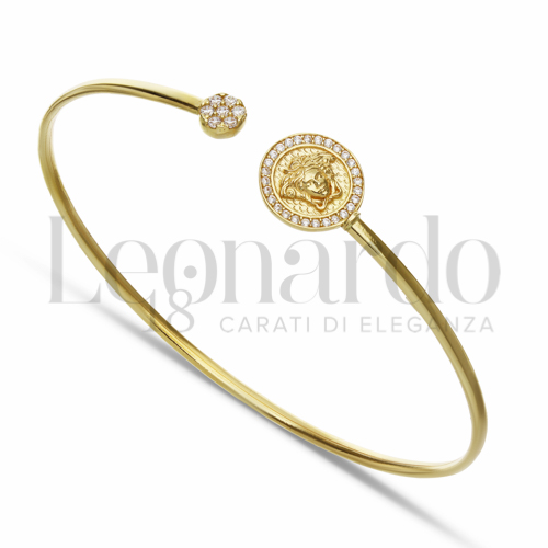con Zircone bianco in Oro Giallo da 5,5gr.