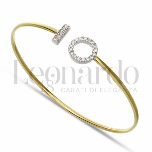 con Zircone bianco in Oro Giallo da 5,6gr.