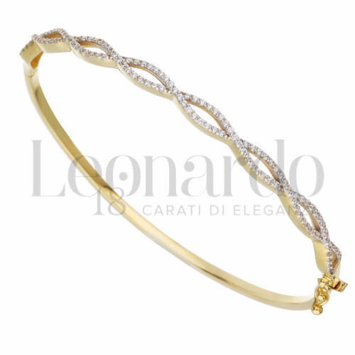 con Zircone bianco in Oro Giallo da 6,6gr.