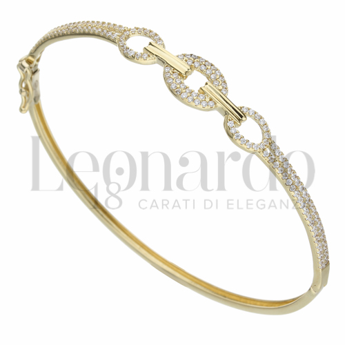 con Zircone bianco in Oro Giallo da 7,2gr.
