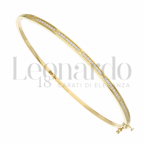 con Zircone bianco in Oro Giallo da 4,3gr.