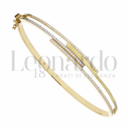 con Zircone bianco in Oro Giallo da 6,3gr.