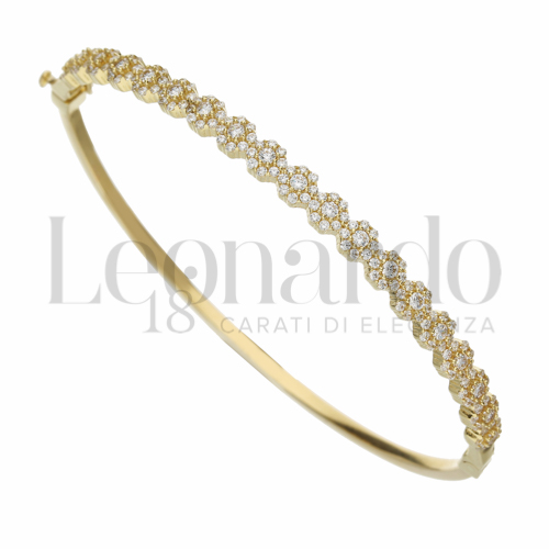 con Zircone bianco in Oro Giallo da 7gr.