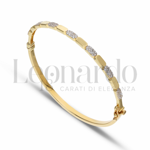 con Zircone bianco in Oro Giallo da 6,9gr.