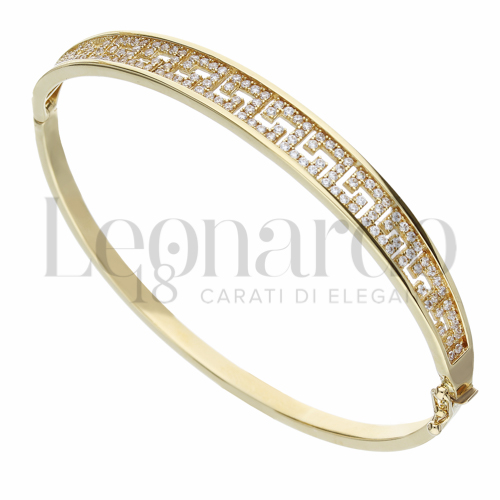 con Zircone bianco in Oro Giallo da 9gr.