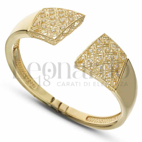 con Zircone bianco in Oro Giallo da 19,6gr.