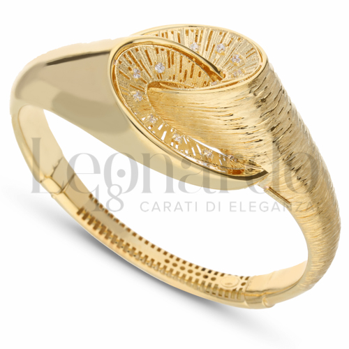 con Zircone bianco in Oro Giallo da 17,2gr.