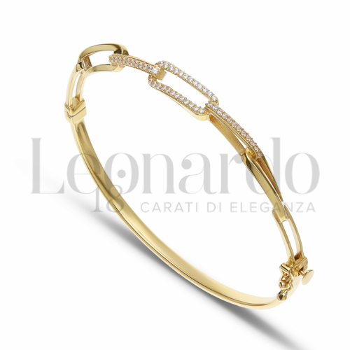 con Zircone bianco in Oro Giallo da 8,5gr.