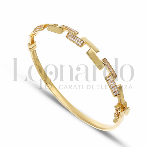 con Zircone bianco in Oro Giallo da 8,6gr.
