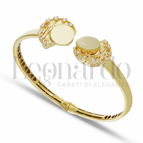 con Zircone bianco in Oro Giallo da 11,3gr.