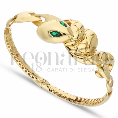 con Pietra verde in Oro Giallo da 15,1gr.