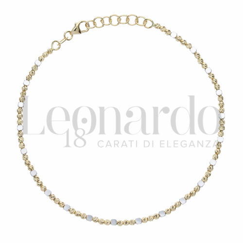 Lunghezza 18 + 1,5 cm in Oro Giallo e Oro Bianco da 3,8gr.