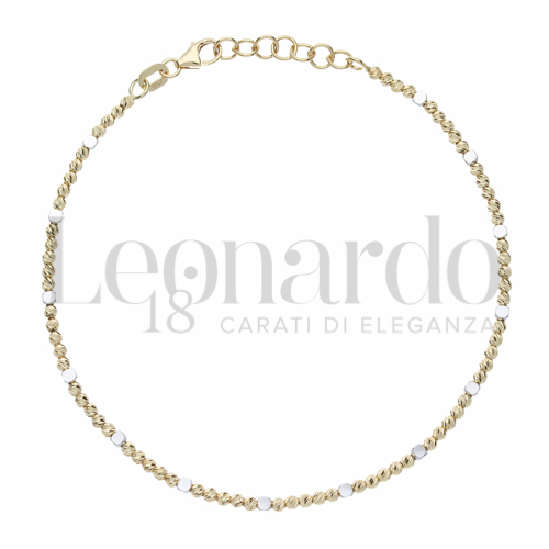 Lunghezza 18 + 1,5 cm in Oro Giallo e Oro Bianco da 3,7gr.