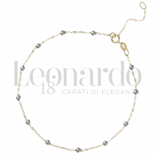 Lunghezza 20 cm con riduzione a 18 cm in Oro Giallo e Oro Bianco da 0,8gr.