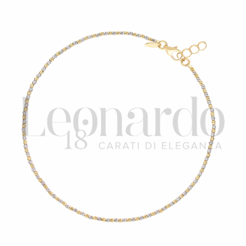 Lunghezza 18,5 cm + 1 cm in Oro Giallo e Oro Bianco da 1,9gr.