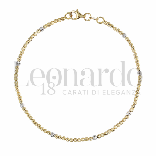 Lunghezza 18 cm in Oro Giallo e Oro Bianco da 3,4gr.