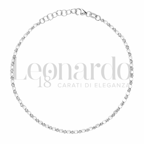 Lunghezza 18 + 1,5 cm in Oro Bianco da 4gr.